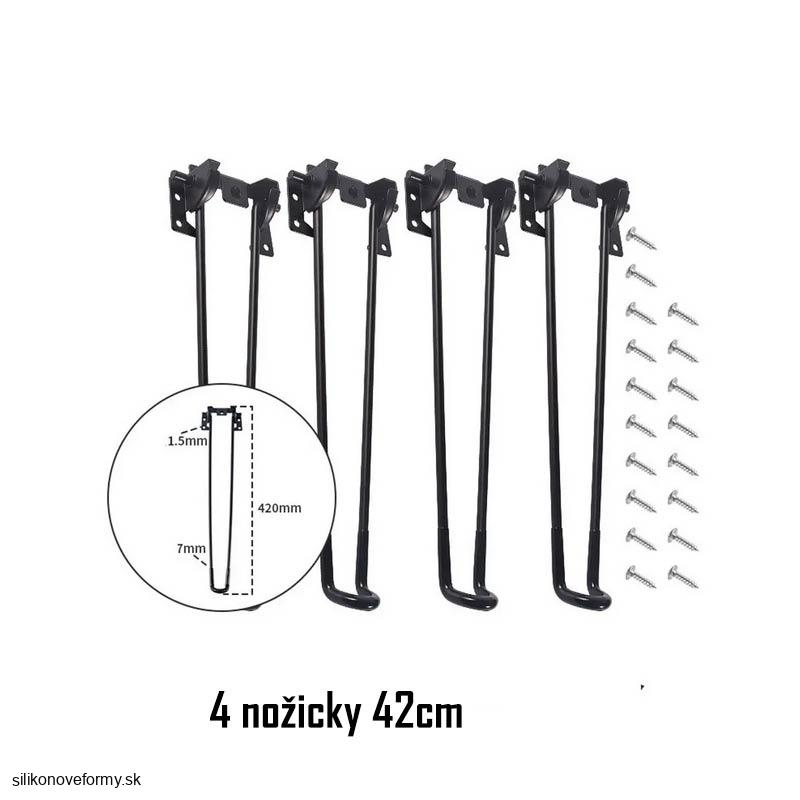 Sklápacie nohy na stolík 4ks, 42cm