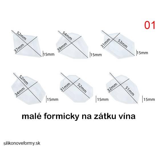Silikónové formičky kryštál + zátka na víno