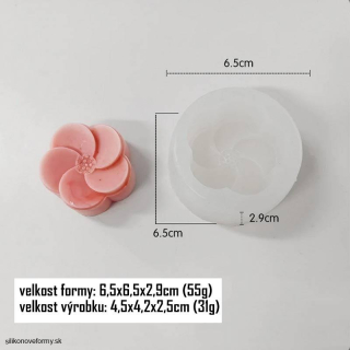 Silikónová forma s motívom kvetu - 2