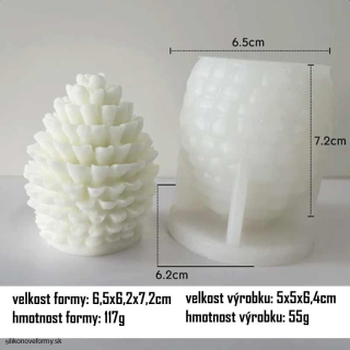 Silikónová forma na sviečky - 3D šiška