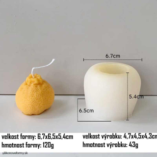 Silikónová forma na sviečku - pomaranč