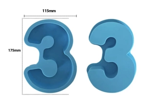 Silikónová forma číslica - 3