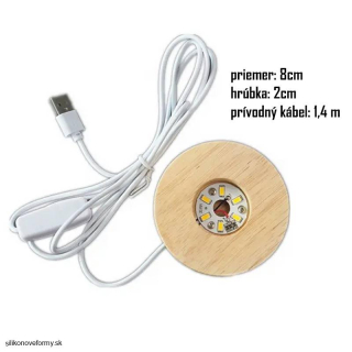 Svetelný LED podstavec - USB