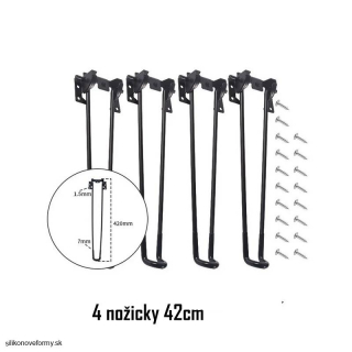Sklápacie nohy na stolík 4ks, 42cm