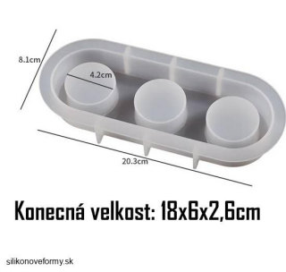Okrúhly svietnik na 3 sviečky