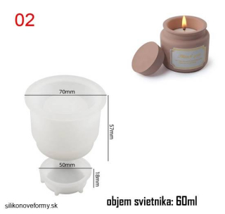 Silikónová forma na svietnik s vekom