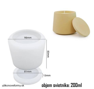 Forma svietnik s vekom, objem 200ml