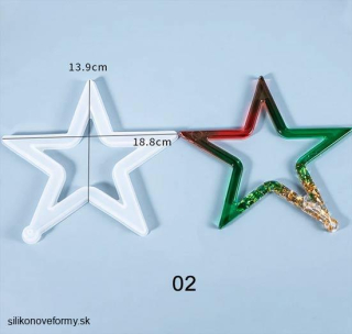 Silikónová forma na vianočné ornamenty - veľká hviezda