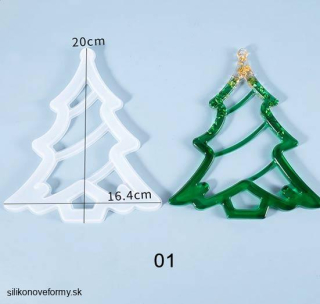 Silikónová forma na vianočné ornament - stromček