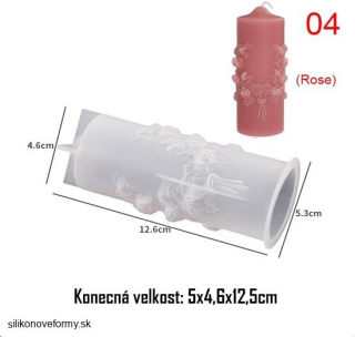 Forma na sviečku s ružičkami