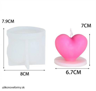 Silikónová forma 3d srdce