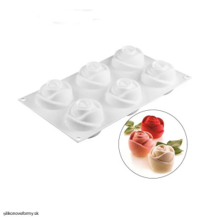 Forma 3D ruže - pláto 6ks